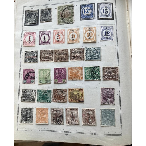 139 - STAMPS : WORLD, box with various albums, loose stamps on and off paper. A good mixture with useful i... 