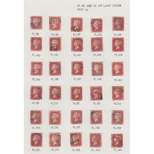 215 - STAMPS GREAT BRITAIN : Queen Victoria collection 18 x Penny Blacks, 7 x 1840 2d Blues etc. Fantastic... 