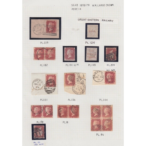 215 - STAMPS GREAT BRITAIN : Queen Victoria collection 18 x Penny Blacks, 7 x 1840 2d Blues etc. Fantastic... 