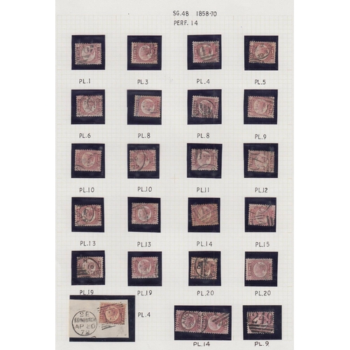 215 - STAMPS GREAT BRITAIN : Queen Victoria collection 18 x Penny Blacks, 7 x 1840 2d Blues etc. Fantastic... 