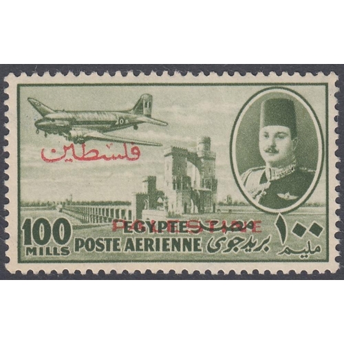 446 - STAMPS GAZA 1953 100M Green Air SG 61 unmounted mint