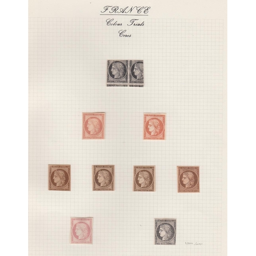 456 - STAMPS FRANCE : Superb collection of Ceres & Napoléon unadopted designs, essays & colour trials etc ... 