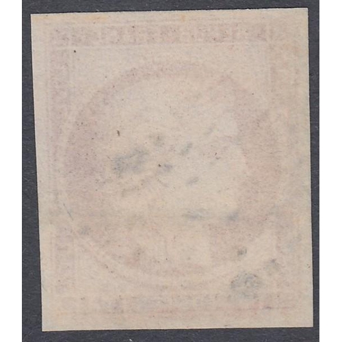 462 - STAMPS FRANCE 1849-52 Ceres 1f carmine-brown, fine used with four superb margins. Has a very faint i... 