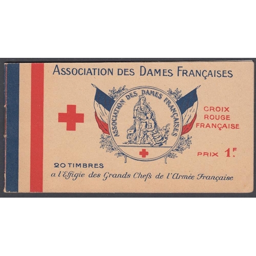 470 - STAMPS FRANCE 1916 Red Cross 1fr Cinderella booklet with 20 stamps 