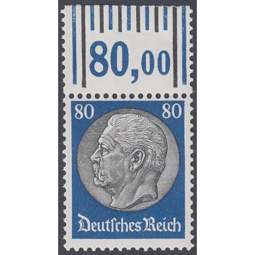 492 - STAMPS GERMANY 1933 Hindenburg (mesh) set of 14, unmounted mint 40pf IS M/M OR ADHESION (60pf perf f... 