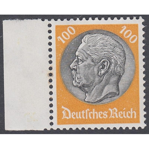 492 - STAMPS GERMANY 1933 Hindenburg (mesh) set of 14, unmounted mint 40pf IS M/M OR ADHESION (60pf perf f... 