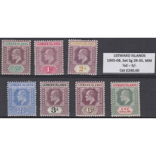 536 - STAMPS LEEWARD 1905 mounted mint set to 1/- SG 29-35