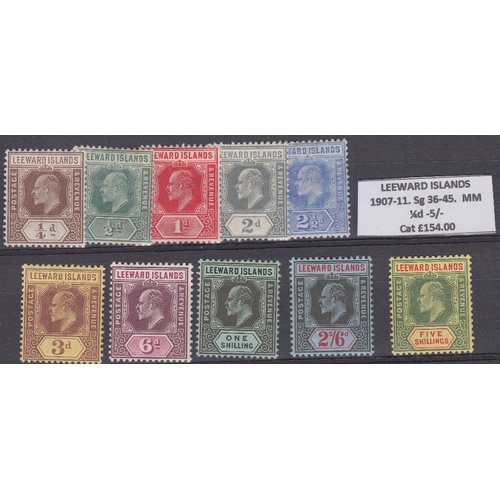 537 - STAMPS LEEWARD 1907 mounted mint set to 5/- SG 36-45