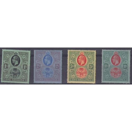 574 - STAMPS SIERRA LEONE 1921 high values mounted mint 1/- to 10/- SG 142-146