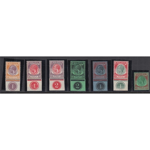 578 - STAMPS SINGAPORE 1936 mounted mint set to $5 (ex 1c and 2c) some with controls