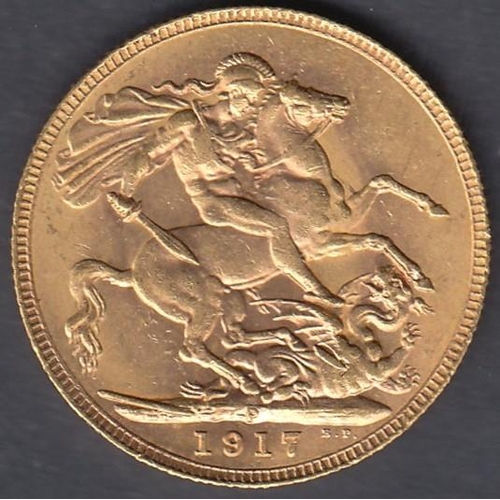 7 - COINS : 1917 Gold Sovereign (Perth Mint) good condition