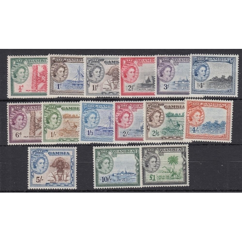 476 - STAMPS GAMBIA 1953 unmounted mint set to £1 SG 171-185