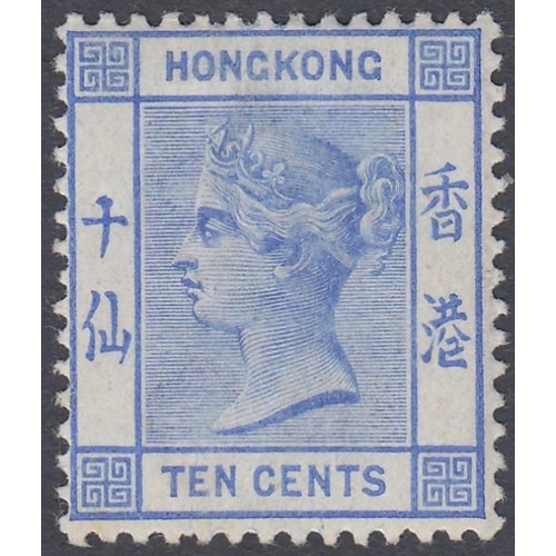 504 - STAMPS HONG KONG 1900 10c Ultramarine, lightly mounted mint SG 59