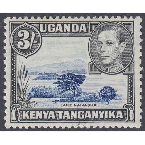 528 - STAMPS KENYA 1938 K.U.T 3/- Dull Ultramarine and Black perf 13 x 11.75 SG 147, lightly mounted mint