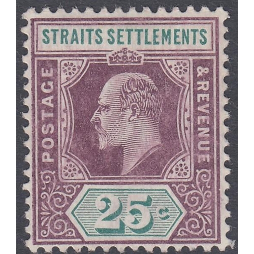 546 - STAMPS MALAYA Straits Settlements 1905 25c Dull Purple and Green, mounted mint SG 133