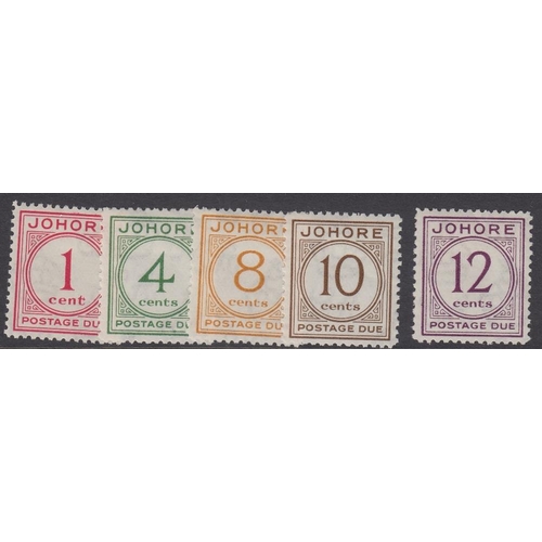 549 - STAMPS MALAYA JOHORE 1938 Postage Due set, lightly mounted mint SG D1-D5