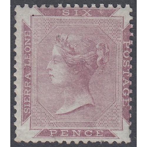 571 - STAMPS SIERRA LEONE 1865 6d Grey-Lilac lightly mounted mint SG 2