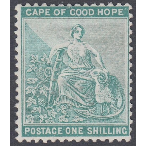 584 - STAMPS CAPE OF GOOD HOPE 1889 1/- Blue Green, lightly mounted mint  SG 53a