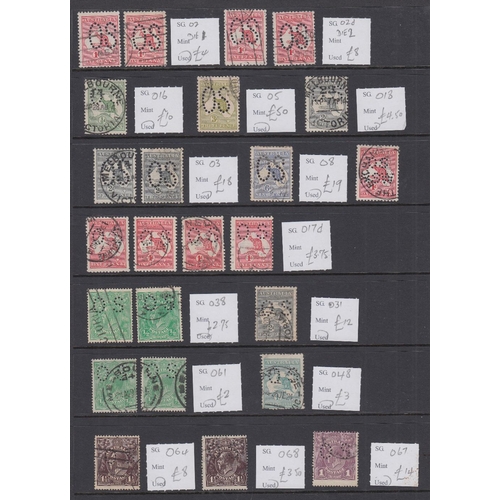 371 - STAMPS AUSTRALIA : Used selection of Kangaroo and GV head issues, all identified by SG numbers and h... 