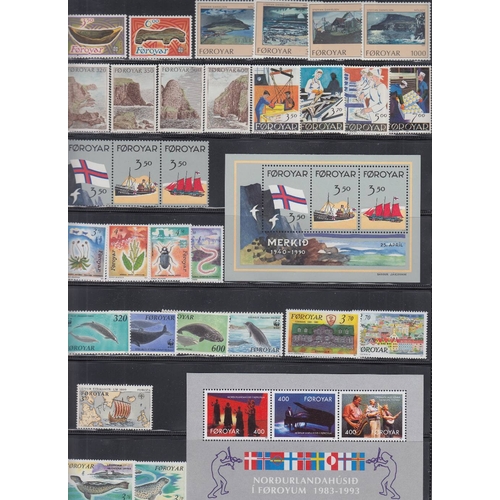 453 - STAMPS FAROES ISLANDS Unmounted mint selection of sets and minisheets, thematic interest with Europa... 