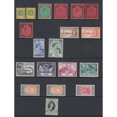 534 - STAMPS LEEWARD 890 to 1954 mostly mint collection with some useful and better stamps. Includes QV is... 