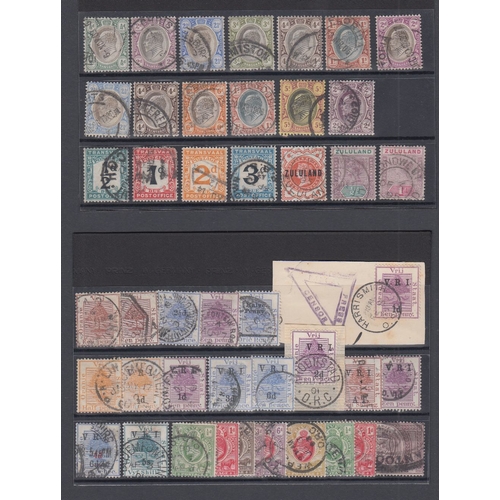 581 - STAMPS South African used states on stock cards, mostly good used, values to 10/- little or no dupli... 