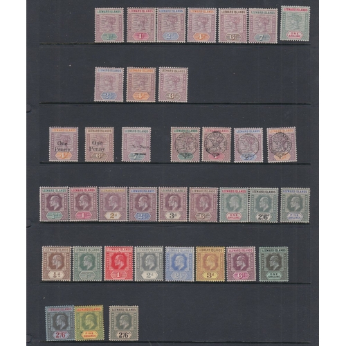 534 - STAMPS LEEWARD 890 to 1954 mostly mint collection with some useful and better stamps. Includes QV is... 