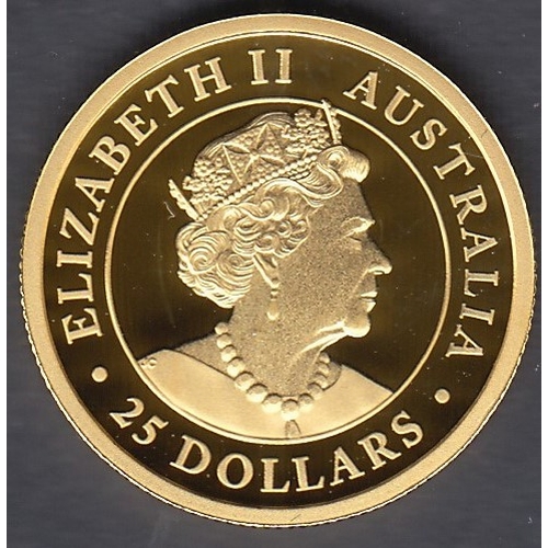 5 - COINS : 2022 1/4oz Gold Proof coin Australia Kangaroo (Pure gold) 24ct boxed with cert 296 Pert mint