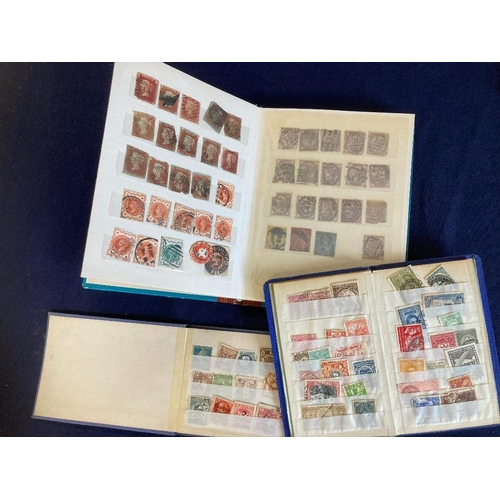 126 - STAMPS : Three small stockbooks of old World stamps, including some China