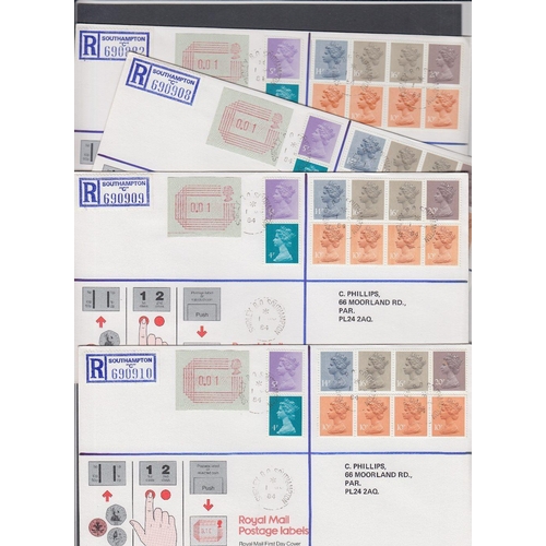 342 - STAMPS FIRST DAY COVERS : 1984 Seven covers with FRAMA labels (7)