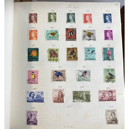 379 - STAMPS AUSTRALIA : Used collection in Devon album, better stamps and sets seen QEII period (100's)