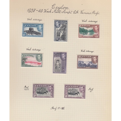 422 - 1STAMPS CEYLON 1937 to 1965 mint collection on thirteen album pages, with a selection of George VI 1... 