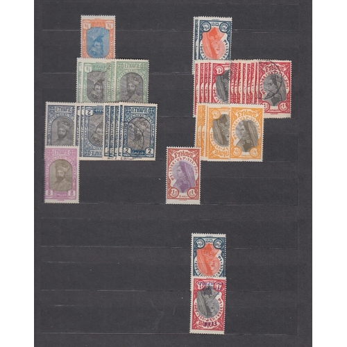 447 - STAMPS ETHIOPIA Mint and used accumulation in stock book early to 1960's, not often seen