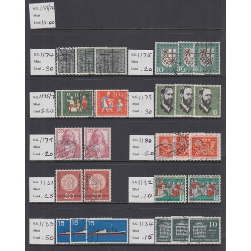 482 - STAMPS GERMANY 1950's to 70's dealers used stock (100's)