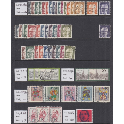 482 - STAMPS GERMANY 1950's to 70's dealers used stock (100's)