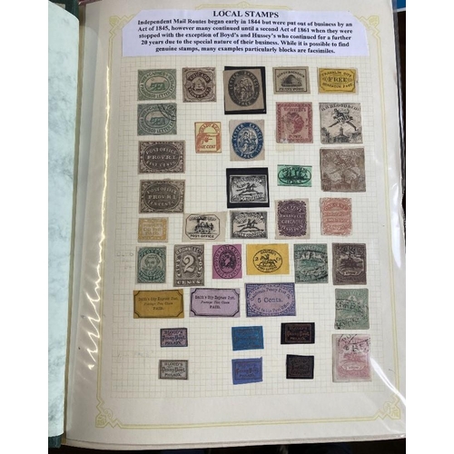 596 - STAMPS USA Two albums of used early to modern including locals. Unchecked for better stamps and pape... 