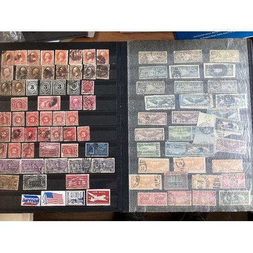 596 - STAMPS USA Two albums of used early to modern including locals. Unchecked for better stamps and pape... 