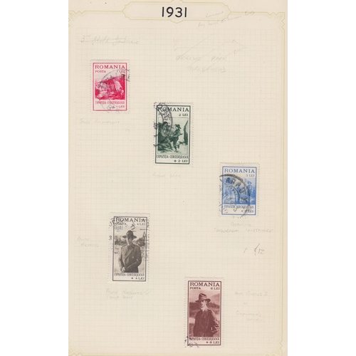 603 - STAMPS SCOUTS, album with a world selection of mint or used stamps, all on the theme of scouting, wi... 