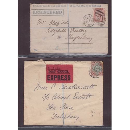 150 - STAMPS POSTAL HISTORY : Three albums of mixed covers QV to Modern, including registered letters etc