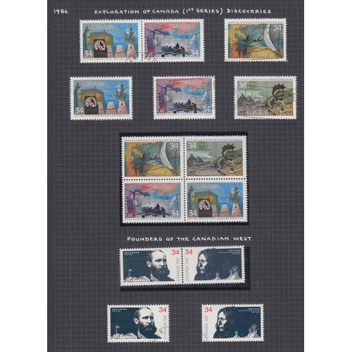 416 - STAMPS CANADA : Mint and used collection 1986 to 1991 fairly complete