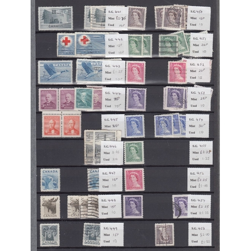 418 - STAMPS CANADA : 1953 - 1985 unmounted mint and fine used collection (100's) inc blocks