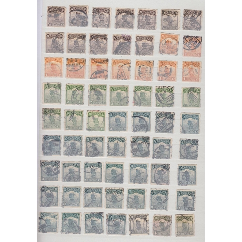 430 - STAMPS CHINA : Stockbook of mint and used including coiled dragons, Chairman Mao red stamps, overpri... 