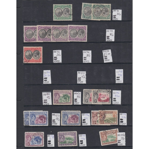 445 - STAMPS DOMINICA Mint and used dealer stock early to modern 100's