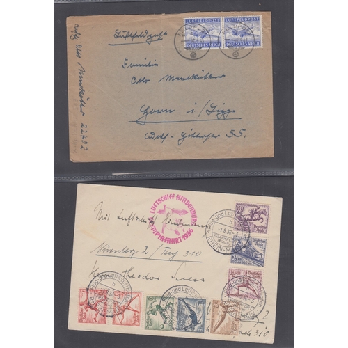 478 - STAMPS GERMANY Album of German covers including Third Reich and Hindenberg (128covers) plus a few mo... 