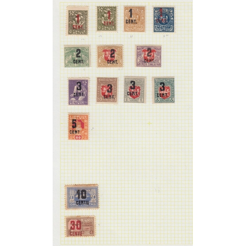 540 - STAMPS LITHUANIA Early to Modern mint collection on leaves including blocks and mini-sheets STC £800