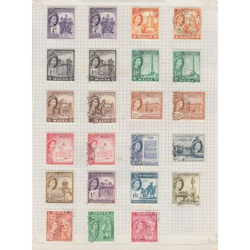 553 - STAMPS MALTA Mint and used collection QV to 1973 values to 5/-, 10/- and £1