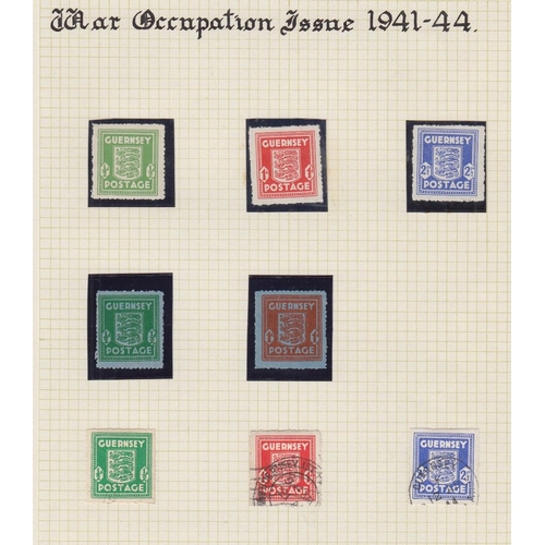 355 - STAMPS CHANNEL ISLANDS Jersey and Guernsey mint and used albums up to about 1981 including Wartime i... 