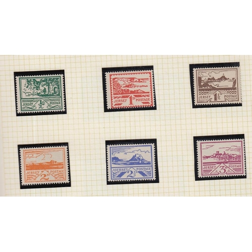 355 - STAMPS CHANNEL ISLANDS Jersey and Guernsey mint and used albums up to about 1981 including Wartime i... 