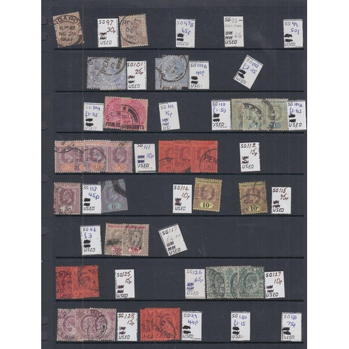 541 - STAMPS MALAYA Dealer used stock of Malaya, early to modern 100's