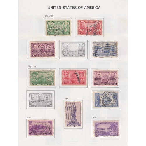 598 - STAMPS USA Used Collection in three DAVO albums , mainly 1950's onwards but some earlier material